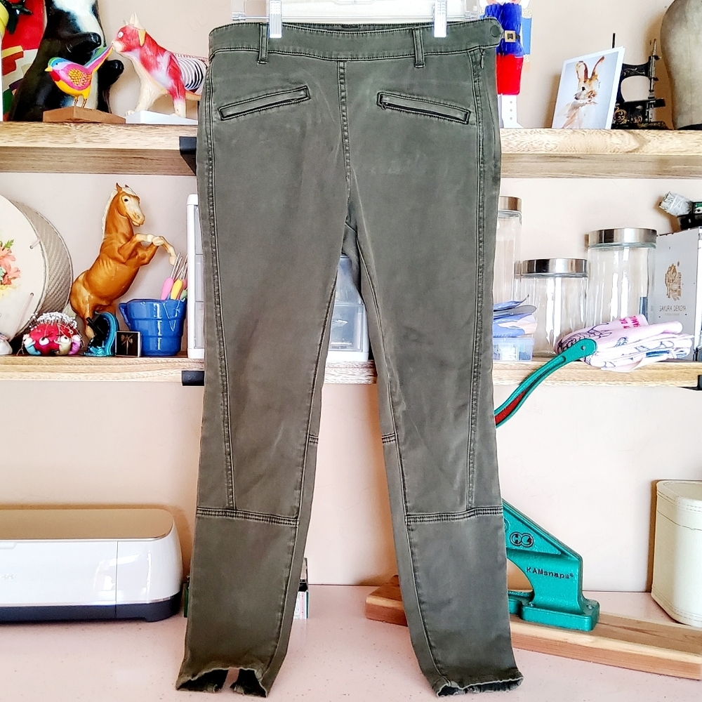 Pilcro & the Letterpress for Anthro Skinny Moto Side Zip Jeans Size 10ish